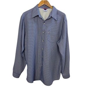 The North Face Blue Plaid Long Sleeve Button Down Shirt Large
